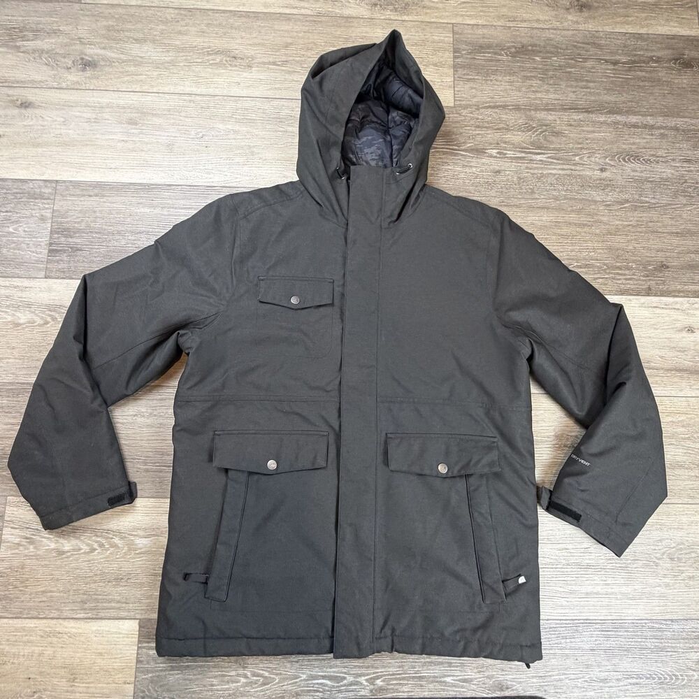 The North Face Jacket Mens Medium Black DryVent Hooded Parka Insulated Winter